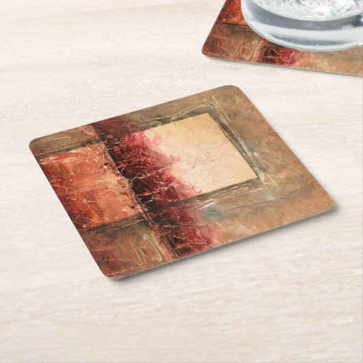 Abstrakte Rote Landschaft Rechteckiger Pappuntersetzer (angewinkelt)