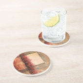 Abstrakte Rote Landschaft Sandstein Untersetzer (Seite)