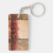 Abstrakte Rote Landschaft Schlüsselanhänger (Rückseite)