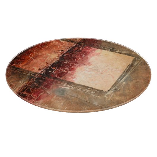 Abstrakte Rote Landschaft Schneidebrett (Ecke)