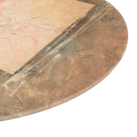 Abstrakte Rote Landschaft Schneidebrett (Ecke)