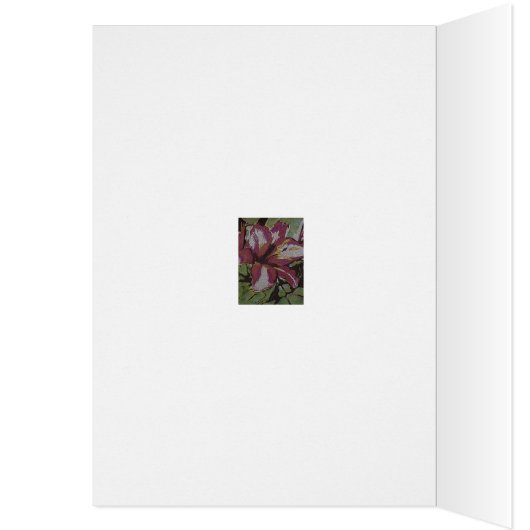 Abstrakte rote Lily-Blume mit Blätter versiert (Innen (Links))