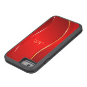 Abstrakte rote Linie Case-Mate iPhone Hülle (Unterseite)