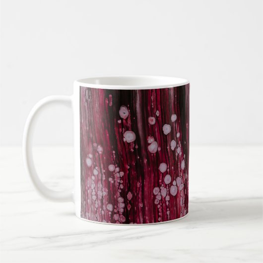 Abstrakte rote Malerei Kaffeetasse (Links)