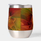 Abstrakte Rote Orange Braun Grünes Fraktal Kunst B (Rechts)