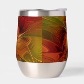 Abstrakte Rote Orange Braun Grünes Fraktal Kunst B (Links)