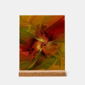 Abstrakte Rote Orange Braun Grünes Fraktal Kunst B Acrylschild (Vorderseite)