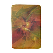 Abstrakte Rote Orange Braun Grünes Fraktal Kunst B Badematte (Vorderseite Vertikal)