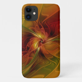 Abstrakte Rote Orange Braun Grünes Fraktal Kunst B Case-Mate iPhone Hülle