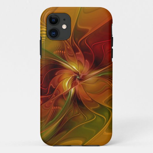 Abstrakte Rote Orange Braun Grünes Fraktal Kunst B Case-Mate iPhone Hülle (Rückseite)