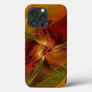 Abstrakte Rote Orange Braun Grünes Fraktal Kunst B Case-Mate iPhone Hülle