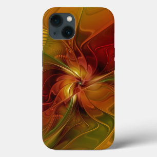 Abstrakte Rote Orange Braun Grünes Fraktal Kunst B Case-Mate iPhone Hülle