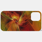 Abstrakte Rote Orange Braun Grünes Fraktal Kunst B Case-Mate iPhone Hülle (Rückseite / Rechts)