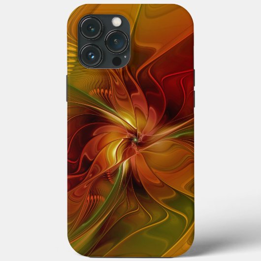 Abstrakte Rote Orange Braun Grünes Fraktal Kunst B Case-Mate iPhone Hülle (Rückseite)