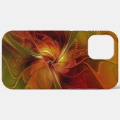 Abstrakte Rote Orange Braun Grünes Fraktal Kunst B Case-Mate iPhone Hülle (Rückseite (Horizontal))