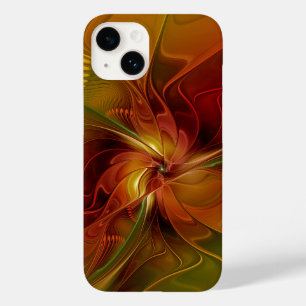 Abstrakte Rote Orange Braun Grünes Fraktal Kunst B Case-Mate iPhone 14 Hülle
