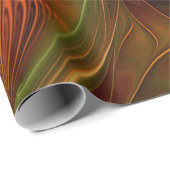 Abstrakte Rote Orange Braun Grünes Fraktal Kunst B Geschenkpapier (Rolleneckpunkt)