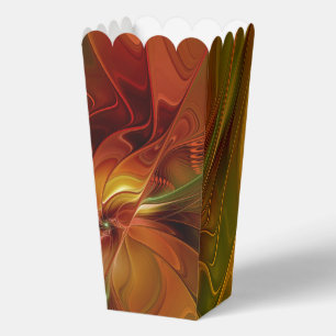 Abstrakte Rote Orange Braun Grünes Fraktal Kunst B Geschenkschachtel