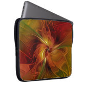 Abstrakte Rote Orange Braun Grünes Fraktal Kunst B Laptopschutzhülle (Vorne Rechts)