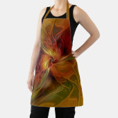 Abstrakte Rote Orange Braun Grünes Fraktal Kunst B Schürze (InSitu)