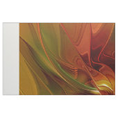 Abstrakte Rote Orange Braun Grünes Fraktal Kunst B Stoff (Fat Quarter (45,7 x 55,9 cm))