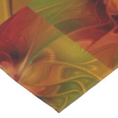 Abstrakte Rote Orange Braun Grünes Fraktal Kunst B Tischdecke (Schrägansicht)