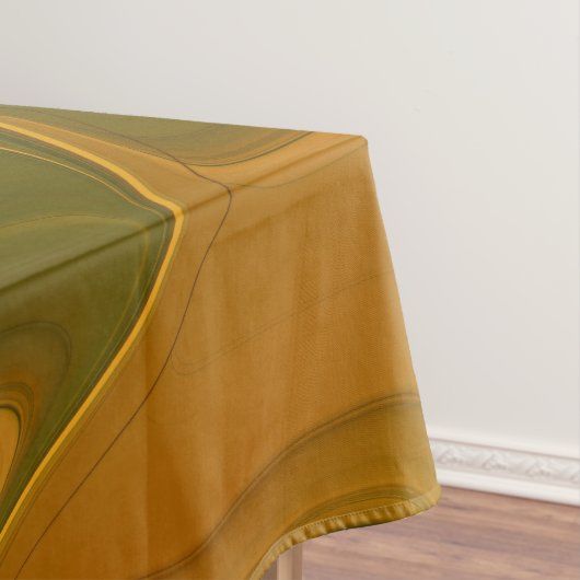 Abstrakte Rote Orange Braun Grünes Fraktal Kunst B Tischdecke (Beispiel)