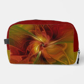 Abstrakte Rote Orange Braun Grünes Fraktal Kunst B Waschbeutel (Vorderseite)