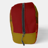 Abstrakte Rote Orange Braun Grünes Fraktal Kunst B Waschbeutel (Rechts)