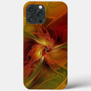 Abstrakte rote orange braune grüne Fractal-Kunst-B Case-Mate iPhone Hülle