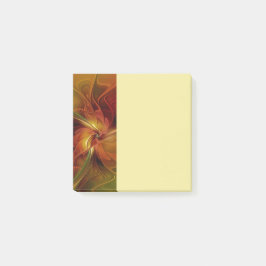 Abstrakte rote orange braune grüne Fractal-Kunst-B Post-it Klebezettel
