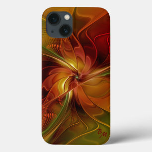 Abstrakte rote orangebraune grüne Fractal-Kunst-Bl Case-Mate iPhone Hülle