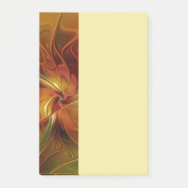 Abstrakte rote orangebraune grüne Fractal-Kunst-Bl Post-it Klebezettel