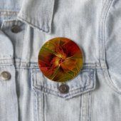 Abstrakte rote orangebraune grüne Fraktal-Kunst-Bl Button (Beispiel)