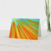 Abstrakte rote, orangefarbene Streifen auf blau Karte (Vorderseite)