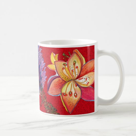 Abstrakte rote Orchideen-Tasse Tasse (Rechts)
