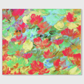 Abstrakte Rote Poppies Geschenkpapier (Flach)