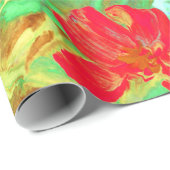 Abstrakte Rote Poppies Geschenkpapier (Rolleneckpunkt)