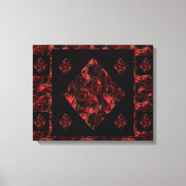 Abstrakte Rote Rose Canvas Print 20 X 16 Leinwanddruck