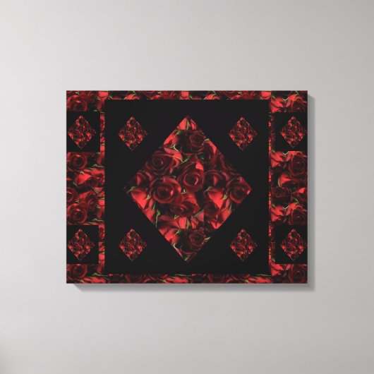 Abstrakte Rote Rose Canvas Print 20 X 16 Leinwanddruck (Vorderseite)