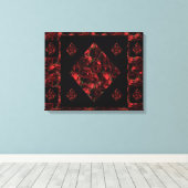 Abstrakte Rote Rose Canvas Print 20 X 16 Leinwanddruck (Insitu (Holzboden))