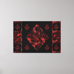 Abstrakte Rote Rose Canvas Print Leinwanddruck