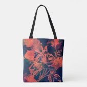 Abstrakte rote Rose Kunst Tasche (Rückseite)