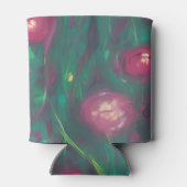 Abstrakte rote Rosen Dosenkühler (Rückseite)