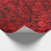 Abstrakte Rote Rosen Garten Elegante Geschenkpapier (Ecke)