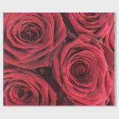 Abstrakte Rote Rosen Garten Elegante Geschenkpapier (Flach)