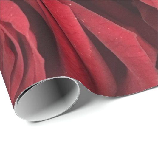 Abstrakte Rote Rosen Garten Elegante Geschenkpapier (Rolleneckpunkt)