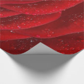 Abstrakte Rote Rosen Garten Elegante Geschenkpapier (Ecke)