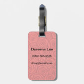 Abstrakte Rote Rosen Hintergrund Gepäckanhänger (Rückseite vertikal)