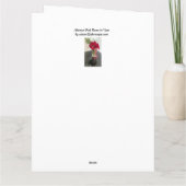 Abstrakte Rote Rosen in Vase Karte (Rückseite)